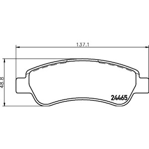 Brake Pad Set, disc brake HELLA PAGID 8DB355012-911
