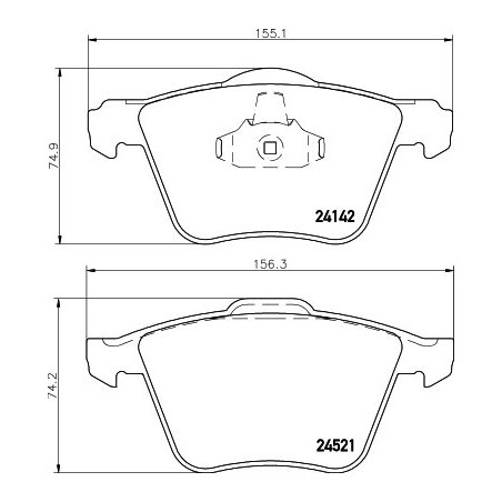 Brake Pad Set, disc brake HELLA PAGID 8DB355013-001