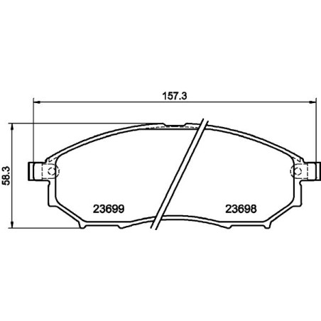 Brake Pad Set, disc brake HELLA PAGID 8DB355013-141