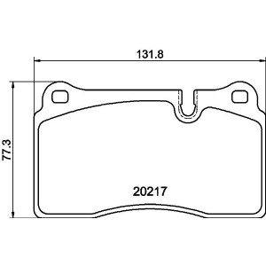 Brake Pad Set, disc brake HELLA PAGID 8DB355013-201