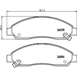 Brake Pad Set, disc brake HELLA PAGID 8DB355013-291