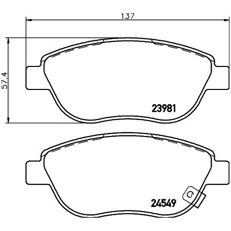 Σετ τακάκια, δισκόφρενα HELLA PAGID 8DB355013-371