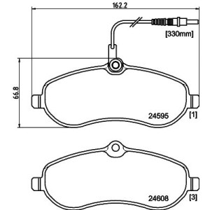 Brake Pad Set, disc brake HELLA PAGID 8DB355013-411