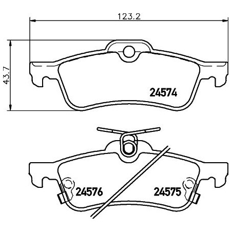 Brake Pad Set, disc brake HELLA PAGID 8DB355013-461