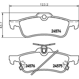 Brake Pad Set, disc brake HELLA PAGID 8DB355013-461