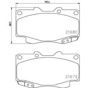 Brake Pad Set, disc brake HELLA PAGID 8DB355013-481