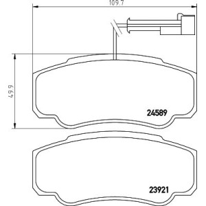 Σετ τακάκια, δισκόφρενα HELLA PAGID 8DB355013-511