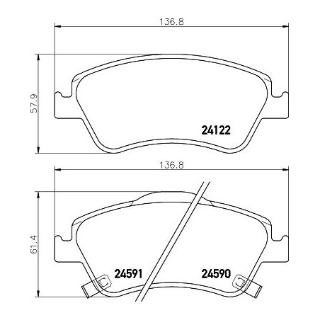 Brake Pad Set, disc brake HELLA PAGID 8DB355013-561