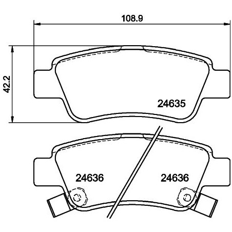 Brake Pad Set, disc brake HELLA PAGID 8DB355013-591