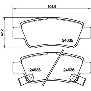Σετ τακάκια, δισκόφρενα HELLA PAGID 8DB355013-591