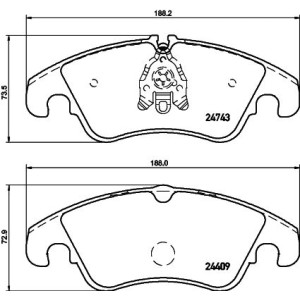 Σετ τακάκια, δισκόφρενα HELLA PAGID 8DB355013-751