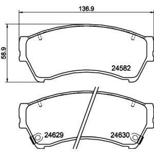 Σετ τακάκια, δισκόφρενα HELLA PAGID 8DB355013-761