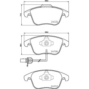 Brake Pad Set, disc brake HELLA PAGID 8DB355013-861