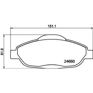 Brake Pad Set, disc brake HELLA PAGID 8DB355013-911