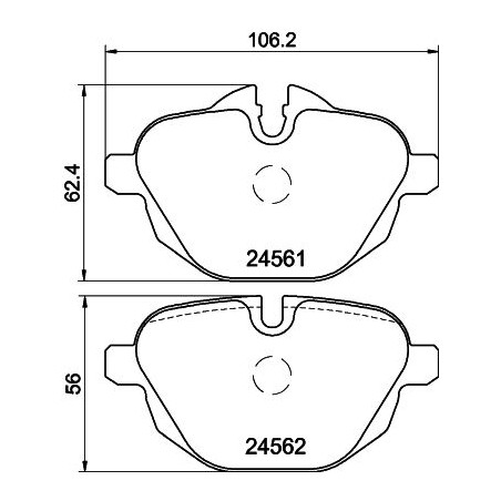 Brake Pad Set, disc brake HELLA PAGID 8DB355013-921