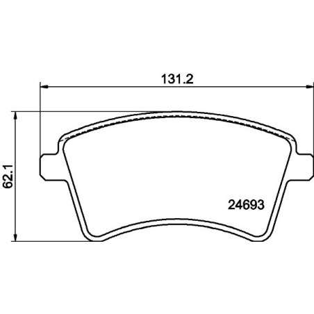 Brake Pad Set, disc brake HELLA PAGID 8DB355013-961