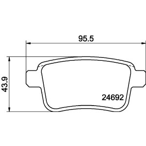 Brake Pad Set, disc brake HELLA PAGID 8DB355013-971