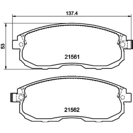 Brake Pad Set, disc brake HELLA PAGID 8DB355013-991