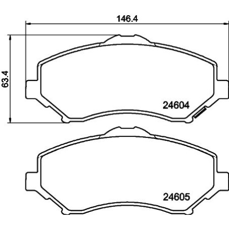 Brake Pad Set, disc brake HELLA PAGID 8DB355014-231