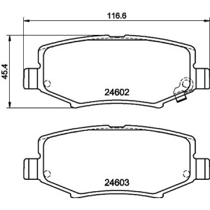 Σετ τακάκια, δισκόφρενα HELLA PAGID 8DB355014-381