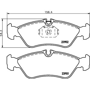 Σετ τακάκια, δισκόφρενα HELLA PAGID 8DB355014-401