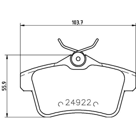 Brake Pad Set, disc brake HELLA PAGID 8DB355014-531