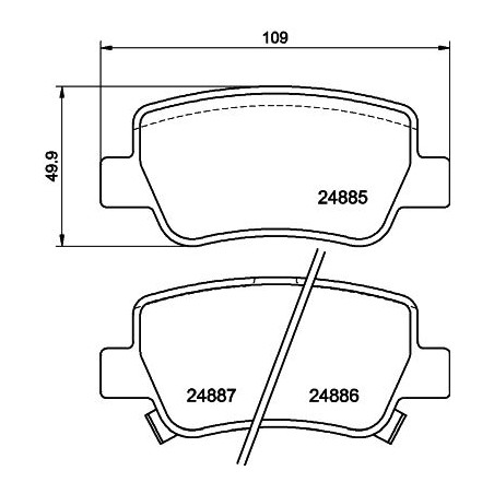 Brake Pad Set, disc brake HELLA PAGID 8DB355014-641