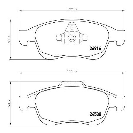 Brake Pad Set, disc brake HELLA PAGID 8DB355014-791