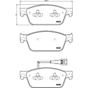 Σετ τακάκια, δισκόφρενα HELLA PAGID 8DB355014-981