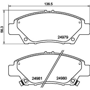 Brake Pad Set, disc brake HELLA PAGID 8DB355015-001