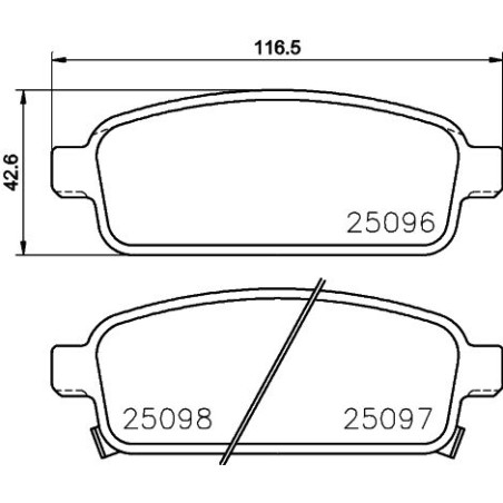 Brake Pad Set, disc brake HELLA PAGID 8DB355015-221