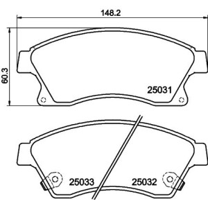Brake Pad Set, disc brake HELLA PAGID 8DB355015-231