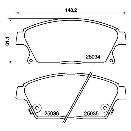 Brake Pad Set, disc brake HELLA PAGID 8DB355015-241