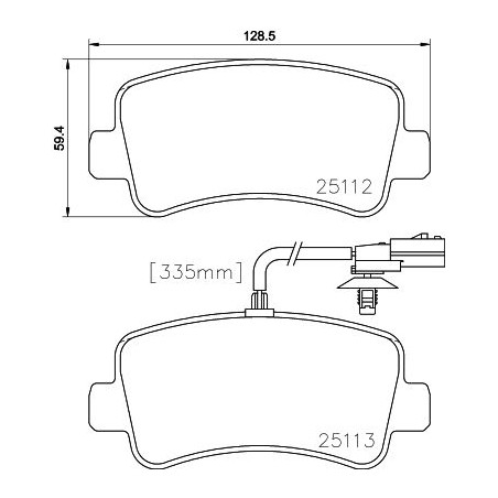 Brake Pad Set, disc brake HELLA PAGID 8DB355015-301