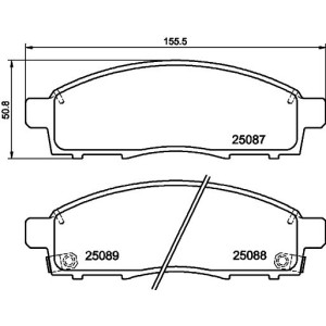 Brake Pad Set, disc brake HELLA PAGID 8DB355015-321