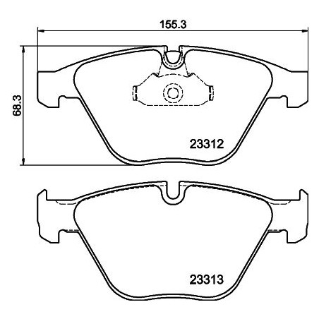 Brake Pad Set, disc brake HELLA PAGID 8DB355015-391