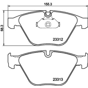 Σετ τακάκια, δισκόφρενα HELLA PAGID 8DB355015-391