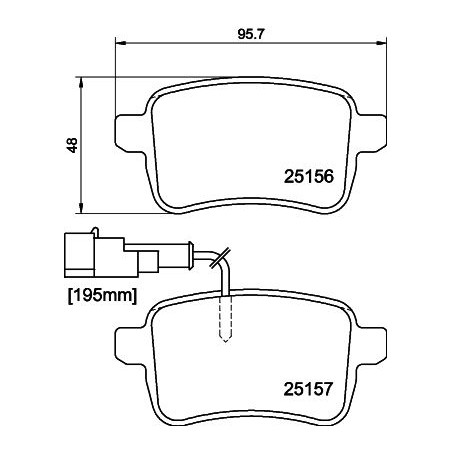 Brake Pad Set, disc brake HELLA PAGID 8DB355015-541