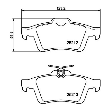 Brake Pad Set, disc brake HELLA PAGID 8DB355015-761