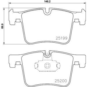 Σετ τακάκια, δισκόφρενα HELLA PAGID 8DB355015-781