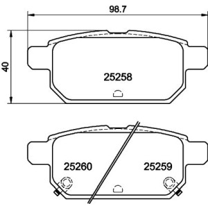 Brake Pad Set, disc brake HELLA PAGID 8DB355015-871