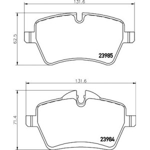 Σετ τακάκια, δισκόφρενα HELLA PAGID 8DB355016-041