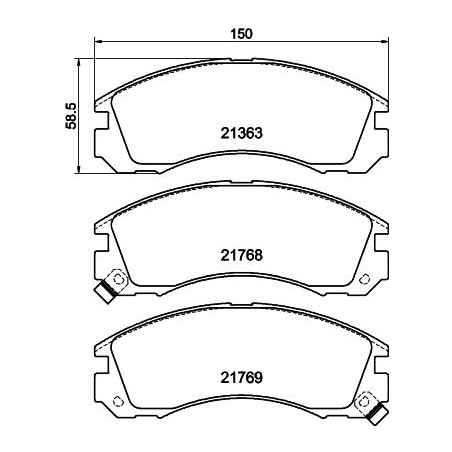 Σετ τακάκια, δισκόφρενα HELLA PAGID 8DB355016-531