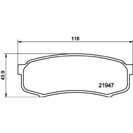 Brake Pad Set, disc brake HELLA PAGID 8DB355016-831