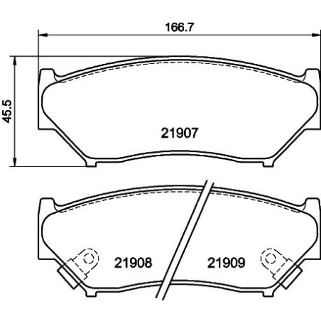 Brake Pad Set, disc brake HELLA PAGID 8DB355016-911