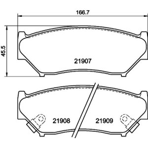 Brake Pad Set, disc brake HELLA PAGID 8DB355016-911