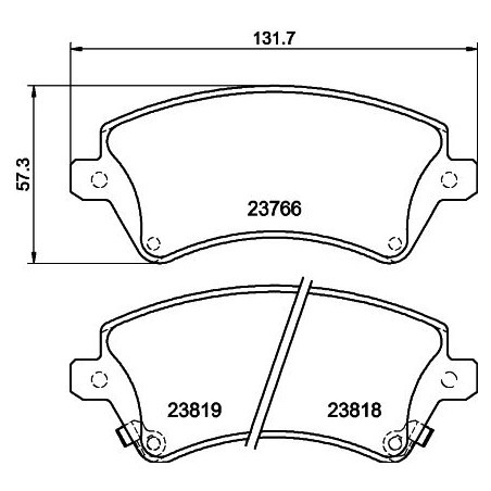 Σετ τακάκια, δισκόφρενα HELLA PAGID 8DB355017-241