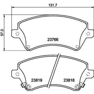 Σετ τακάκια, δισκόφρενα HELLA PAGID 8DB355017-241