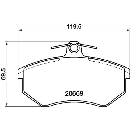 Brake Pad Set, disc brake HELLA PAGID 8DB355017-701