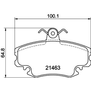 Brake Pad Set, disc brake HELLA PAGID 8DB355018-131
